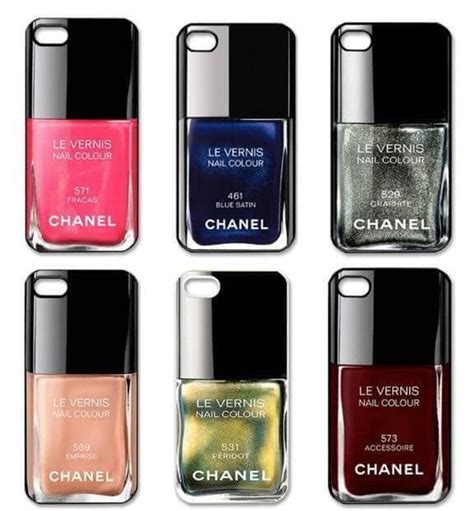 chanel nail polish phone cover